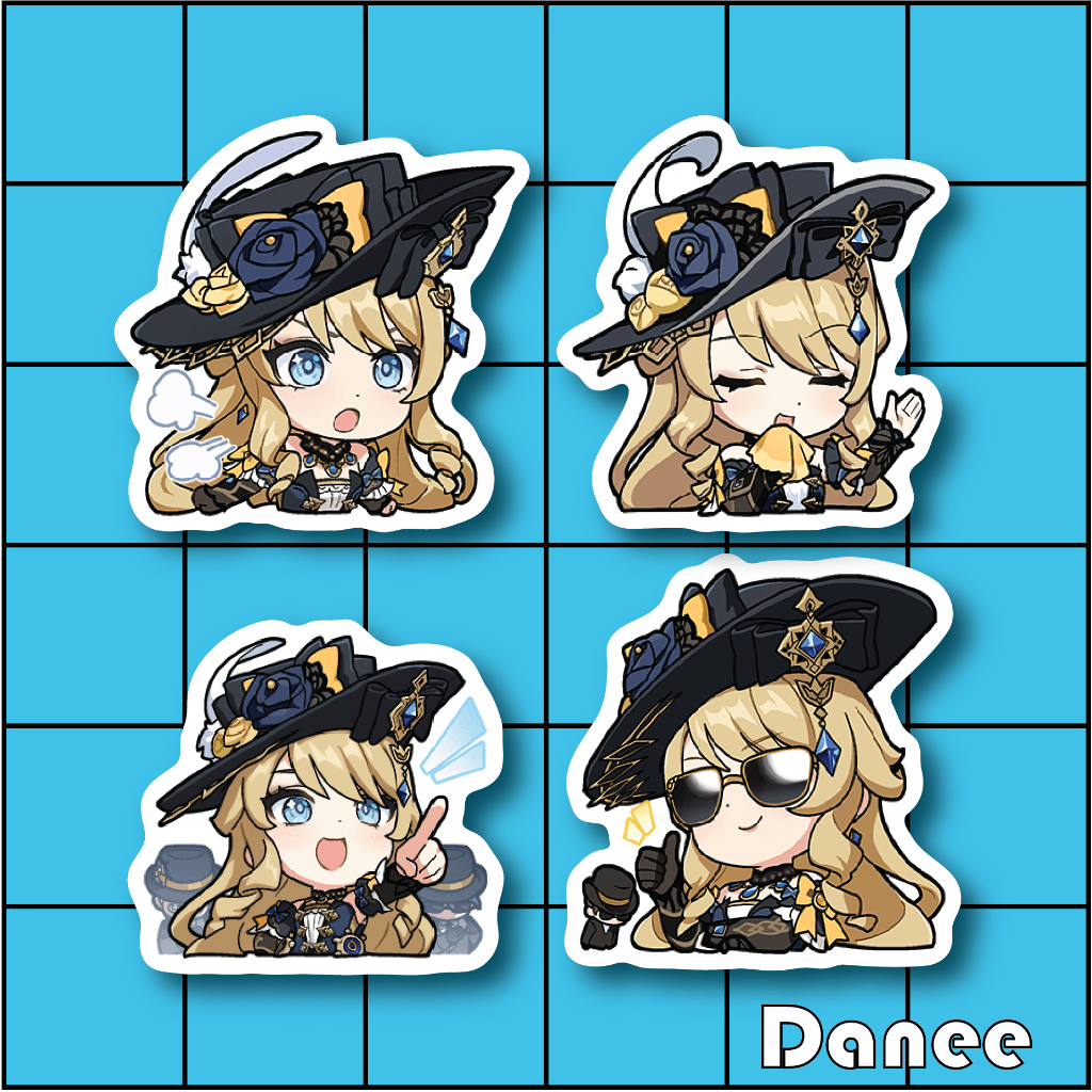 

[Stiker Genshin Impact Vinyl Anti Air] Navia Caspar, Stiker Anime Vinyl Tahan Air dan Awet, ukuran +-6 cm