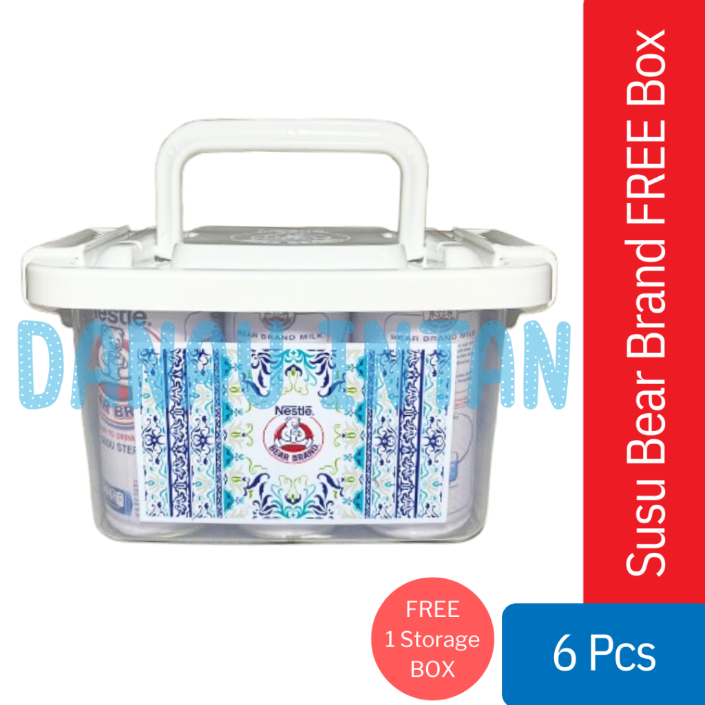 

6 KALENG Susu Beruang Nestle Bear Brand FREE 1 BOX PENYIMPANAN
