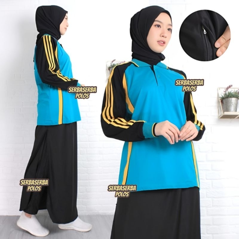 Setelan Olahraga Rok Muslimah / Seragam Olahraga Tunik / Rok Muslimah Syar'i