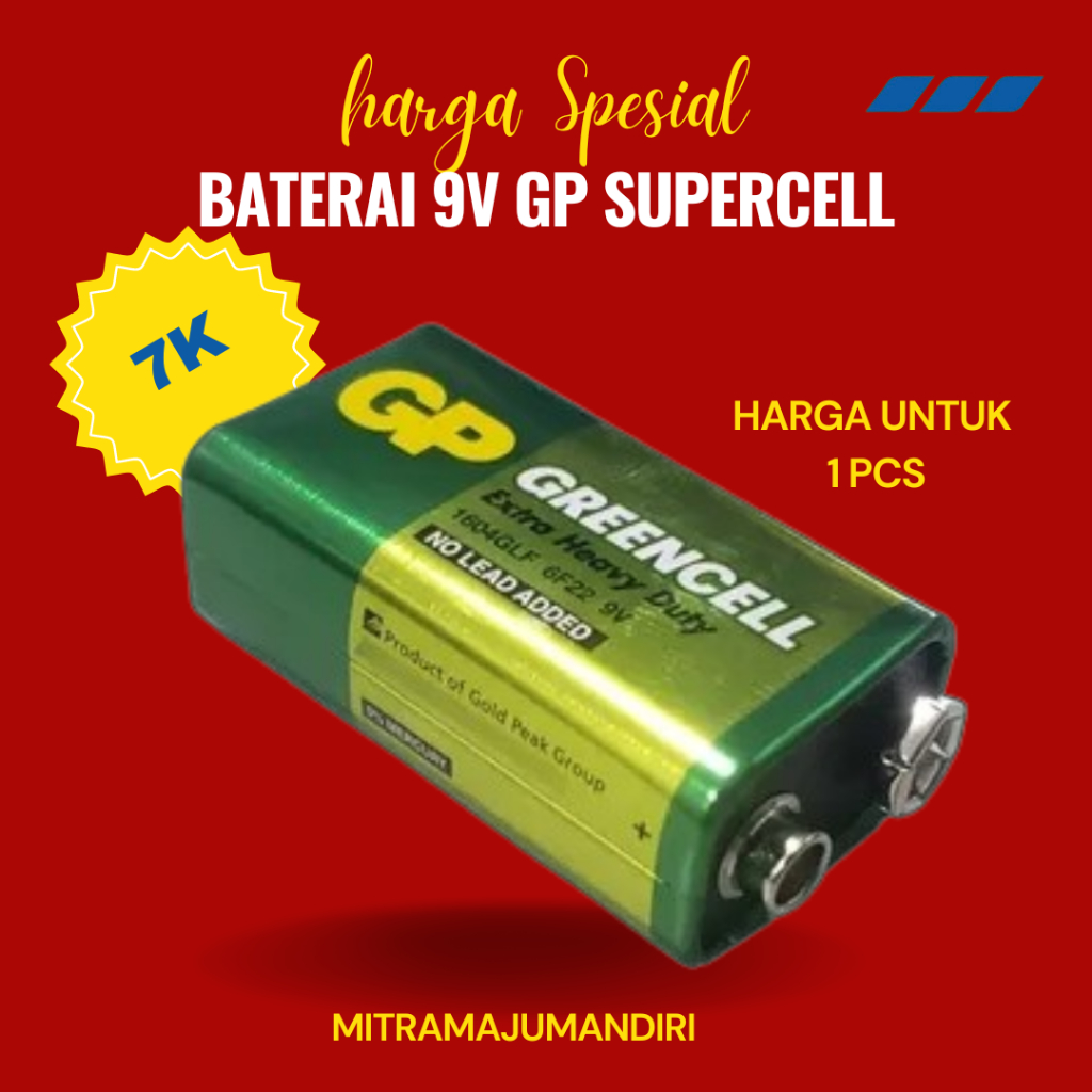 Baterai 9V GP SUPERCELL