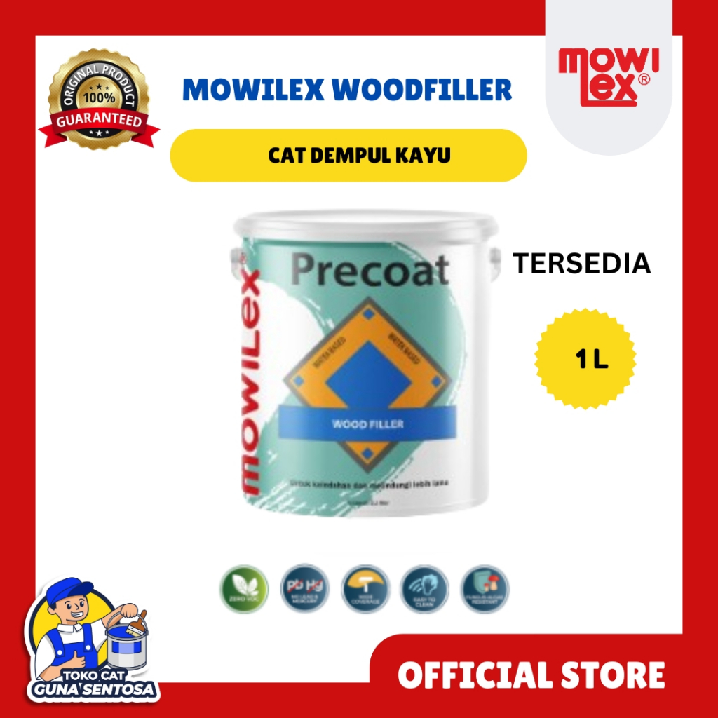 DEMPUL KAYU MOWILEX WOODSTAIN WOOD FILLER 1 L