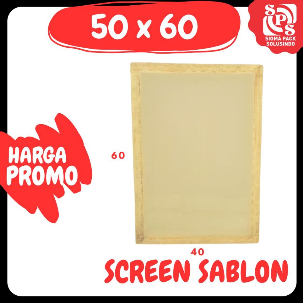 Screen Sablon Kuning 40x60 / 50x60 / 40x50 / 30x40 / 35x45 / 35x50 / 25x35 / 20x30 / 15x20 T48, T54,