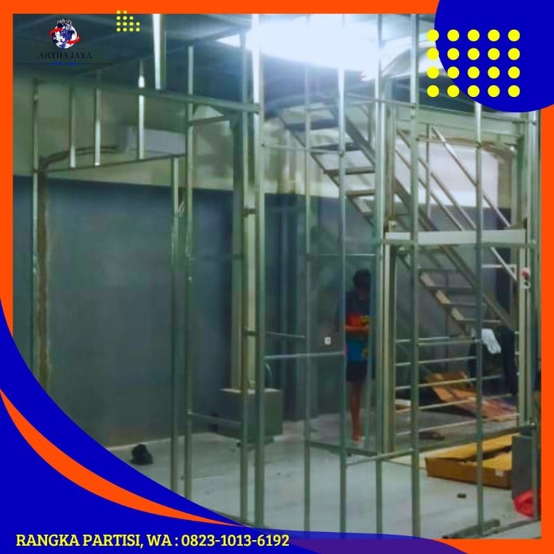 Partisi 2 sisi, Partisi double gypsum, partisi gypsum, partisi penyekat ruangan, sekat Gypsum, parti