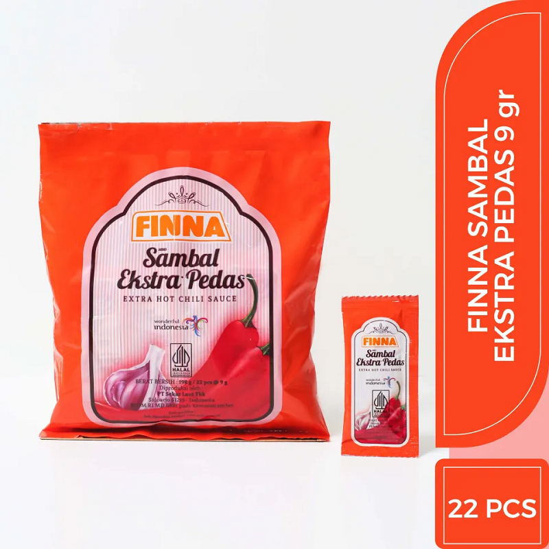 

Finna Saus Sambal Sachet 9 gr isi 22 pcs | Saus Bangkok Sachet isi 20 pcs
