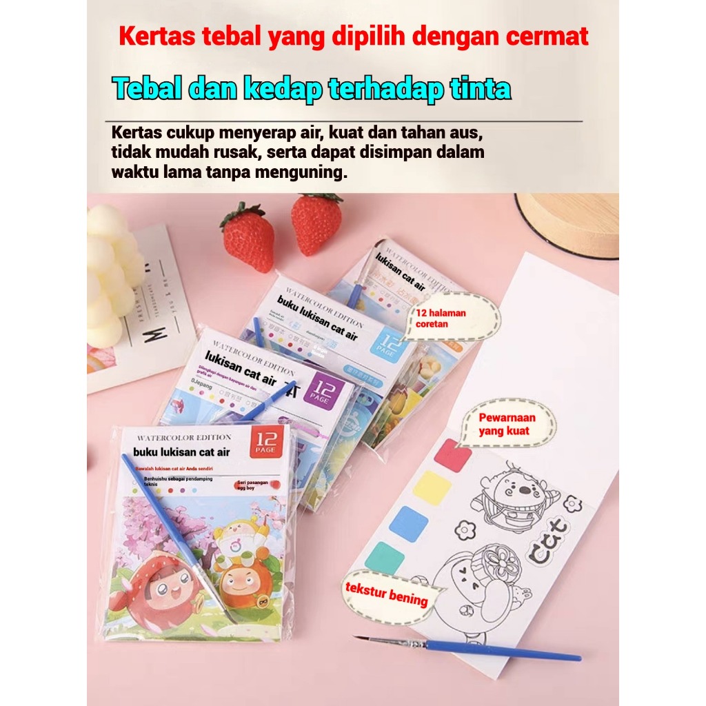 

✿Buku Mewarnai Cat Air Anak/Buku Catatan Toner Perempuan Candu/Buku Mewarnai/Buku Mewarnai Gambar