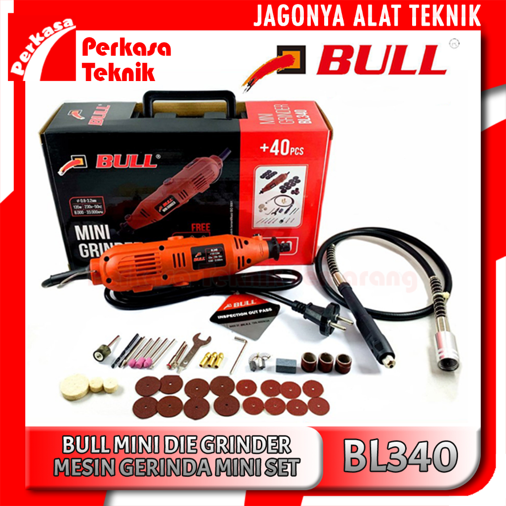 Mini die grinder / mesin grenda mini set BULL BL340