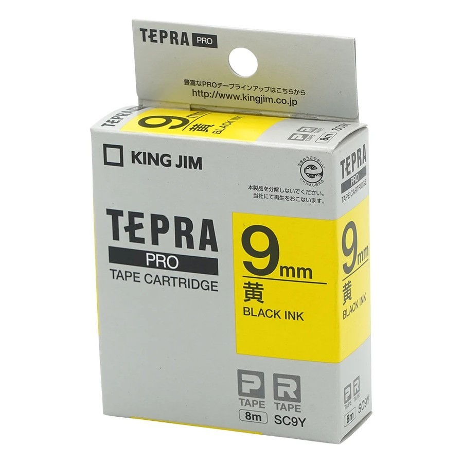 

King Jim SC9Y Tepra PRO Label Printer Tape-Cartridge 9mm, Yellow