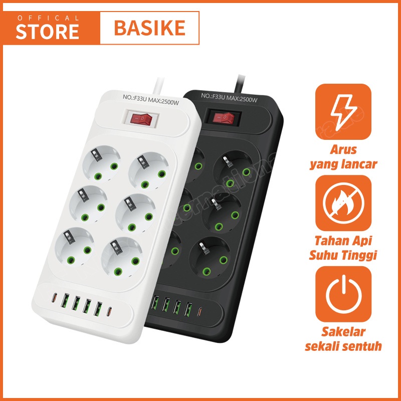 (HOT)BASIKE Soket Listrik 14 in 1 Kubus Stop Kontak Kabel Colokan Listrik Lubang Kabel Ekstensi mini