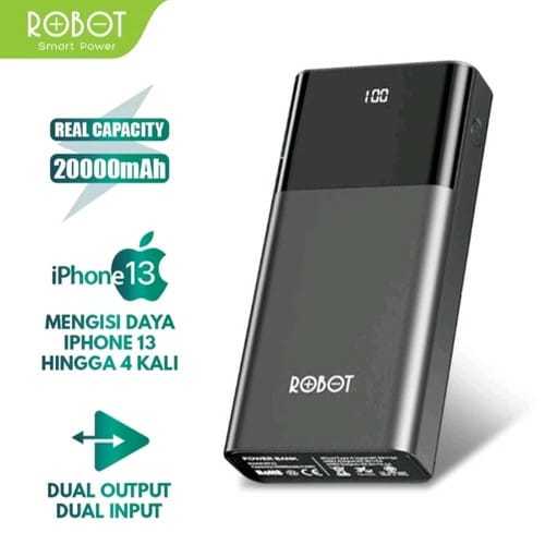 ROBOT RT22 PowerBank 20000mah Dual Port Input & Output Original
