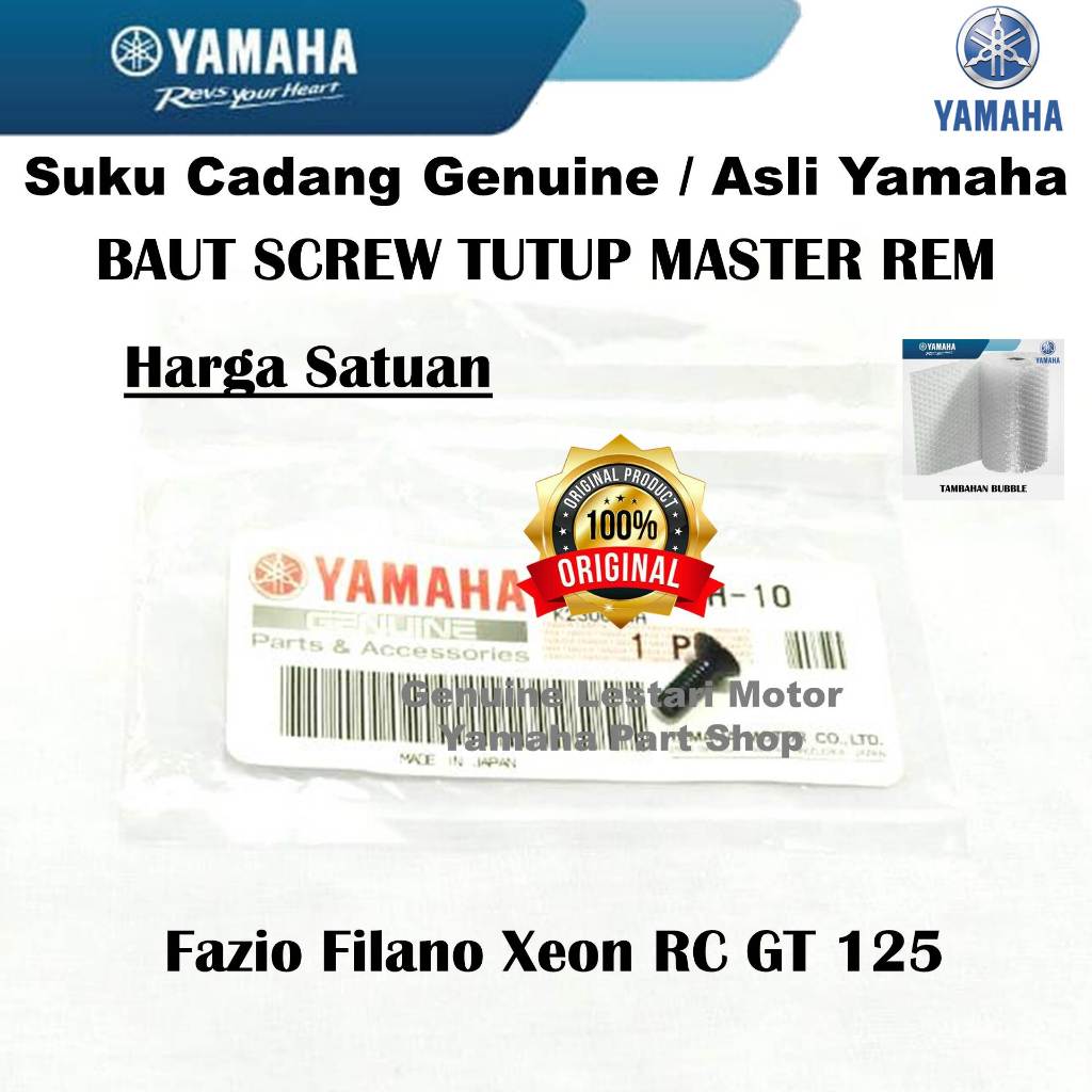 Baut Screw Tutup Master Rem Fazio Filano Xeon RC GT 125 Asli Yamaha Surabaya