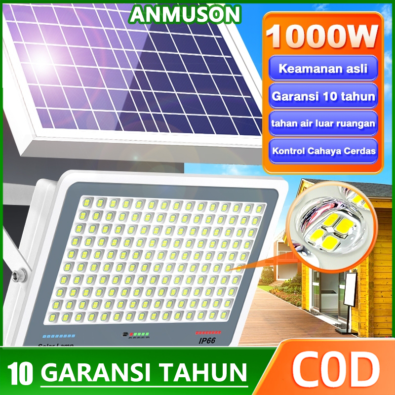 ANMUSON Lampu Tenaga Surya lampu tenaga matahari 1000W lampu led surya solar cell lampu outdoor lamp