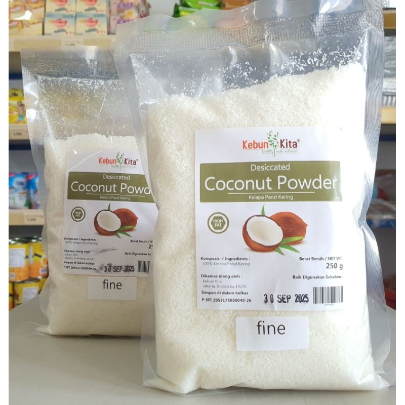 

Kelapa Kering Kebun Kita 250Gr / Dry Grated Coconut 250Gr / Kelapa Kering Bubuk 250Gr / Kelapa Kering Halus 250Gr