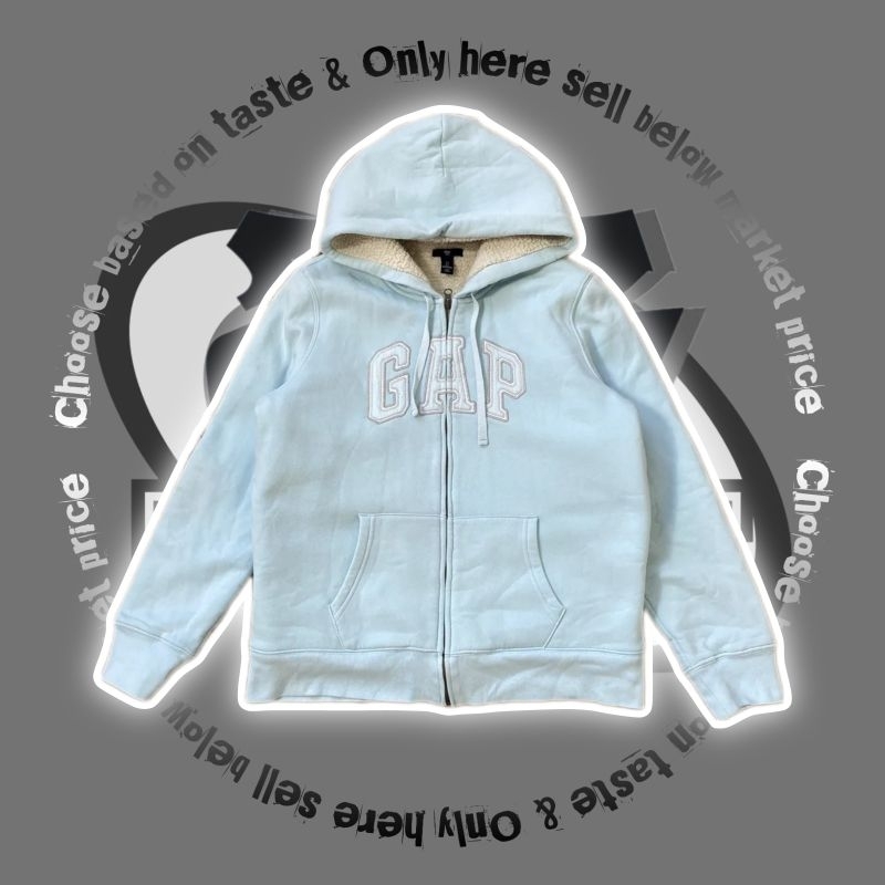 Zipper Hoodie Gap Sherpa Hijau mint (SECOND)