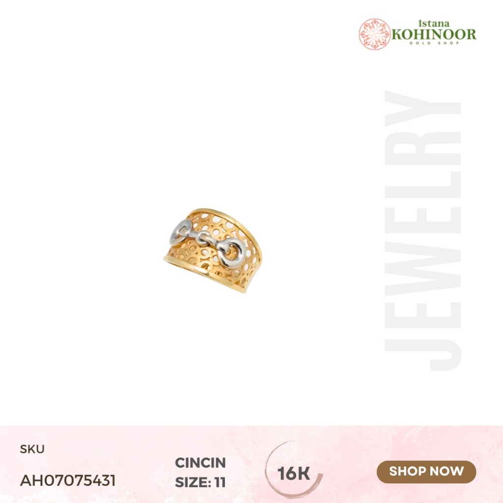 KOHINOOR CINCIN YELLOW GOLD EMAS GOLD 16K POLOS