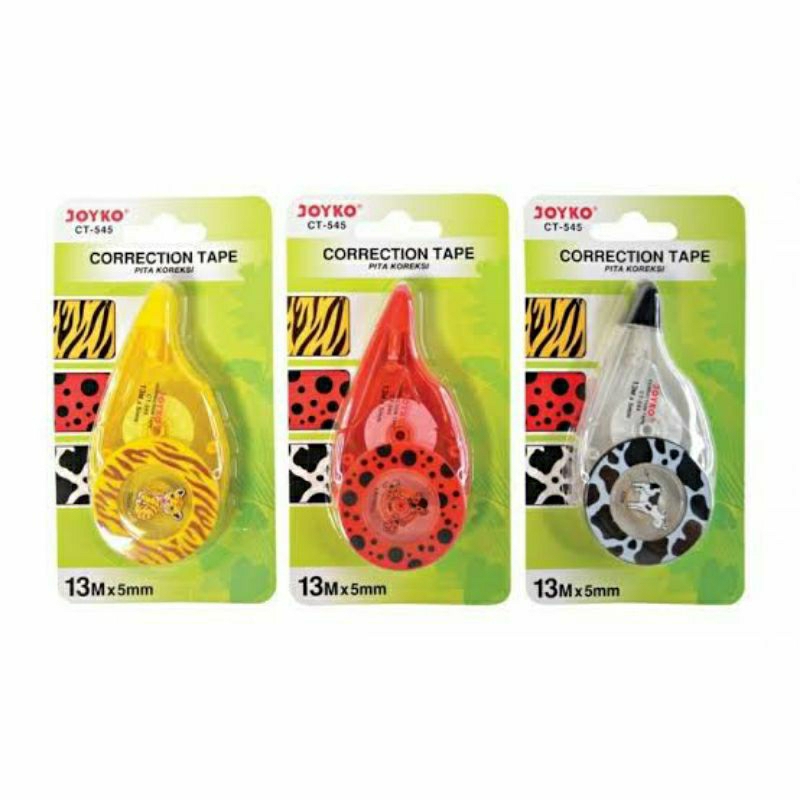 

TIP EX KERTAS / CORRECTION TAPE JOYKO CT - 545 PITA KOREKSI 13M MOTIF 12pcs