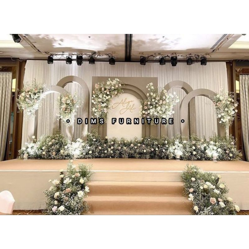 backdrop pelaminan triplek / dekorasi wedding backdrop triplek
