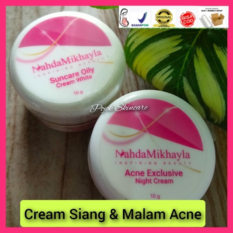 Cream Siang Malam Acne Nahda Mikhayla Skincare - Nahda Skincare Cream Siang Malam Acne