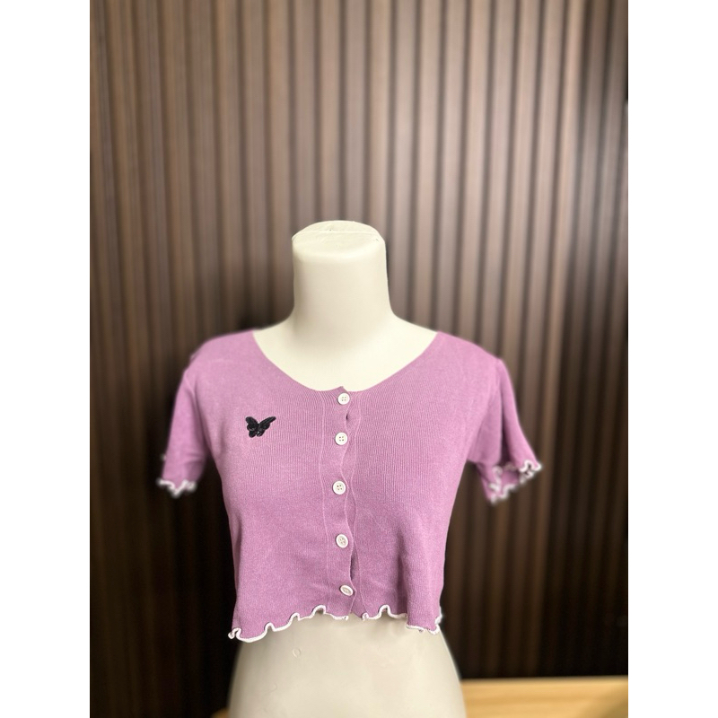 Preloved Croptop Butterfly