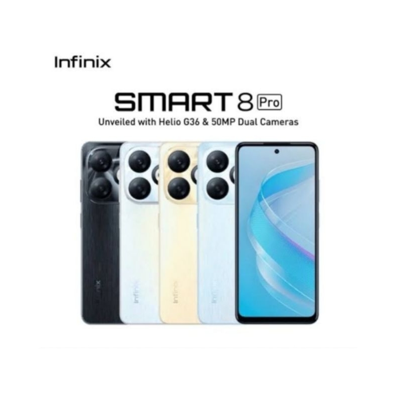 INFINIX SMART 8 PRO 8/128 GB - SMART 8 PRO RAM 8GB ROM 128GB RESMI