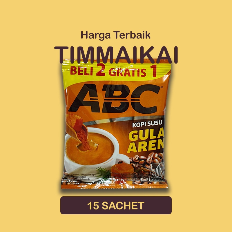 

Kopi susu ABC gula aren renceng Promo isi 15 sachet