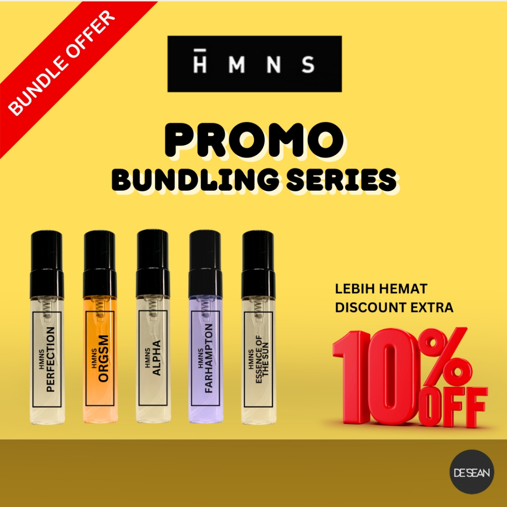 HMNS SET BUNDLING DECANT PERFUME TRAVEL SIZE (ORGSM, EOS, ALPHA, FARHAMPTON, THE PERFECTION)