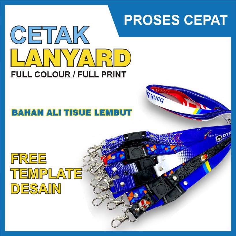 

Cetak Custom Lanyard ID CARD / Lanyard Custom Termurah Kalung ID Card Min 4 Pcs