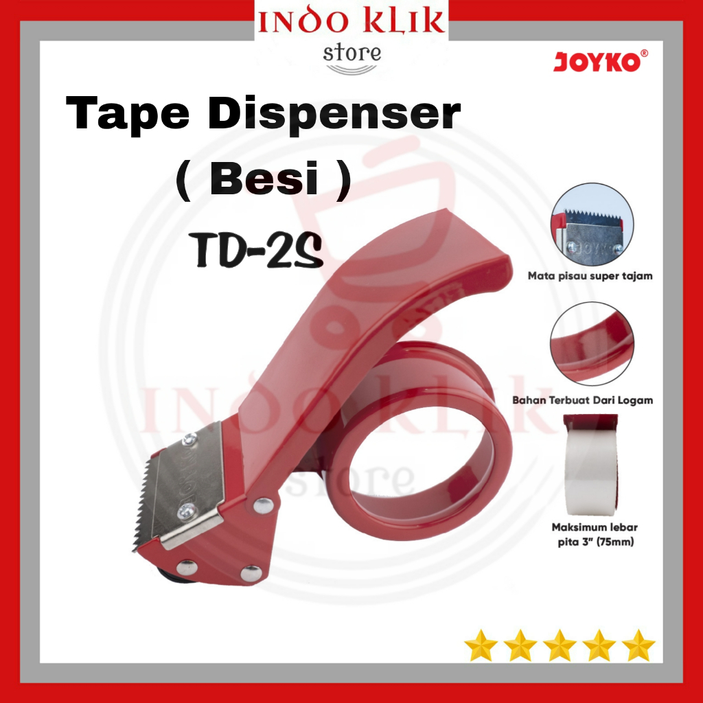 

Tape Cutter Joyko TD-2S / Tape Dispenser Besi TD 2S Pemotong Lakban OPP 2 In Cutter