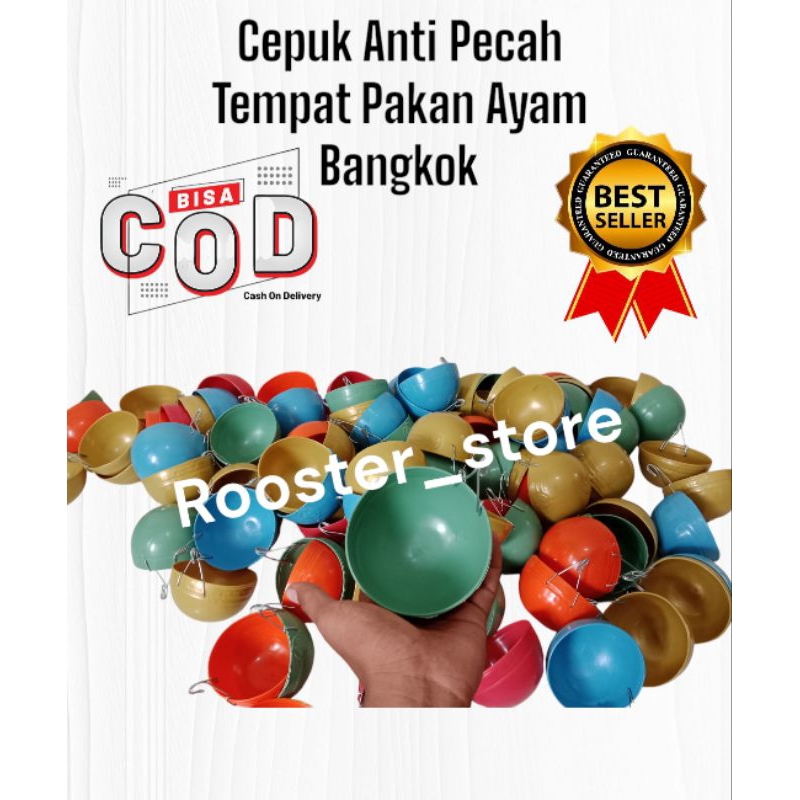 Paket 10 pcs Cepuk Anti Pecah Tempat Pakan Dan Minum Ayam Bangkok