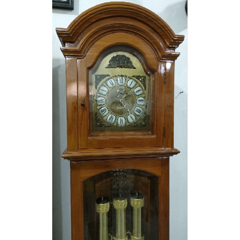 jam almari  junghans tua kuno unik antik bandul gandul grandfather grandmother clock