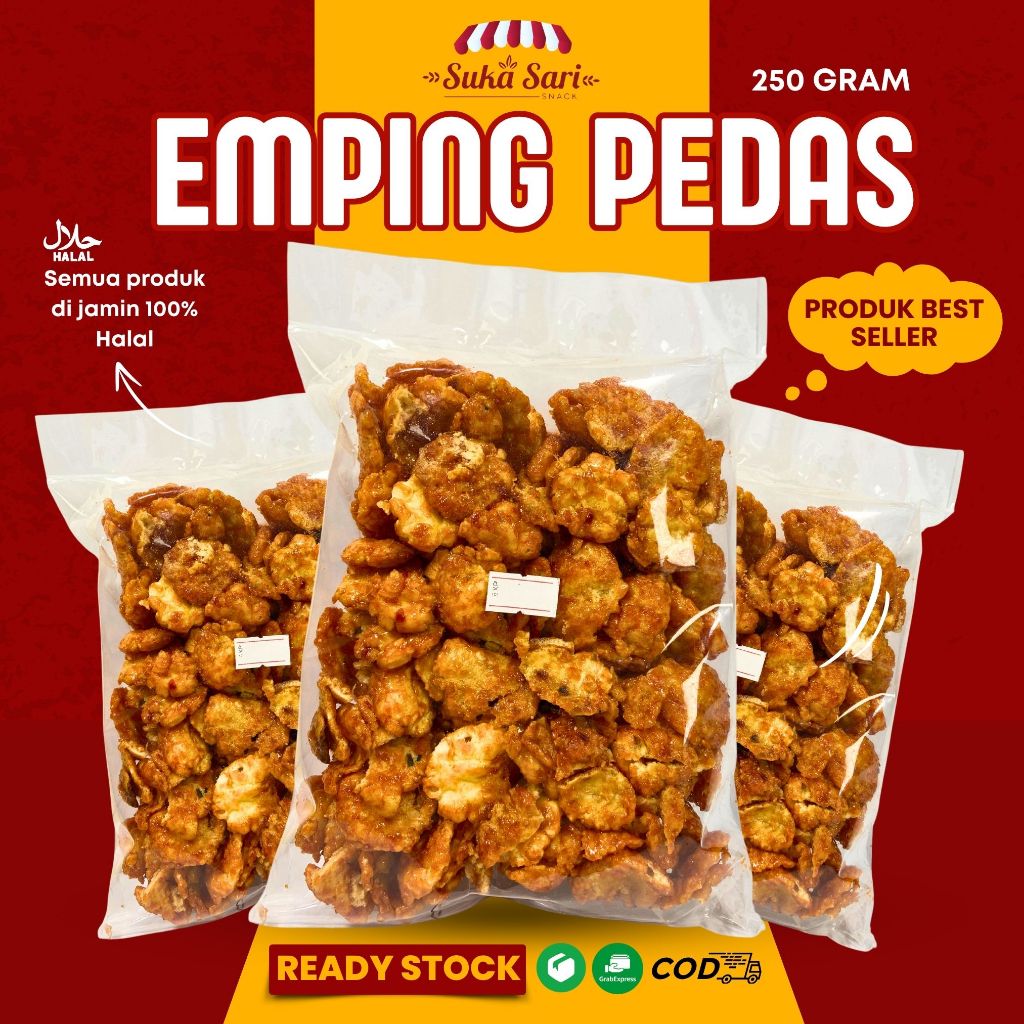 

Emping Balado Melinjo Pedas Cemilan | Sukasari Snack