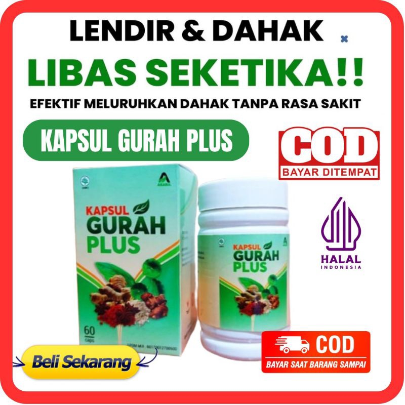 KAPSUL GURAH PLUS ABABIL ISI 60 - GURAH PLUS EKSTRAK HERBAL ATASI SESAK NAFAS GURAH FIT BATUK BERDAH