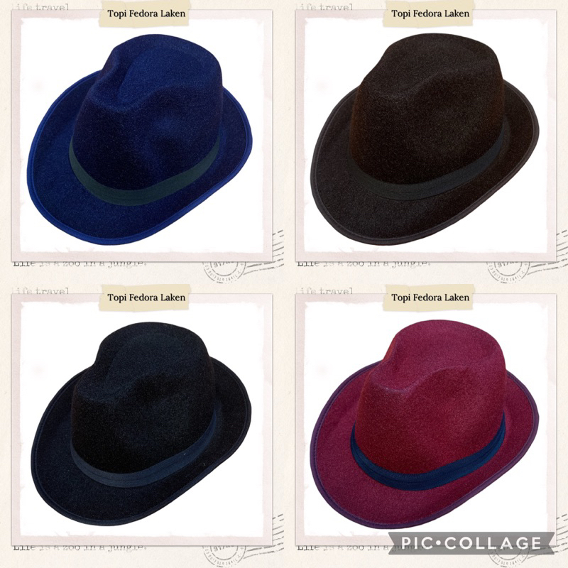Topi fedora Laken - Topi Koboi Laken - Topi Tompi Laken