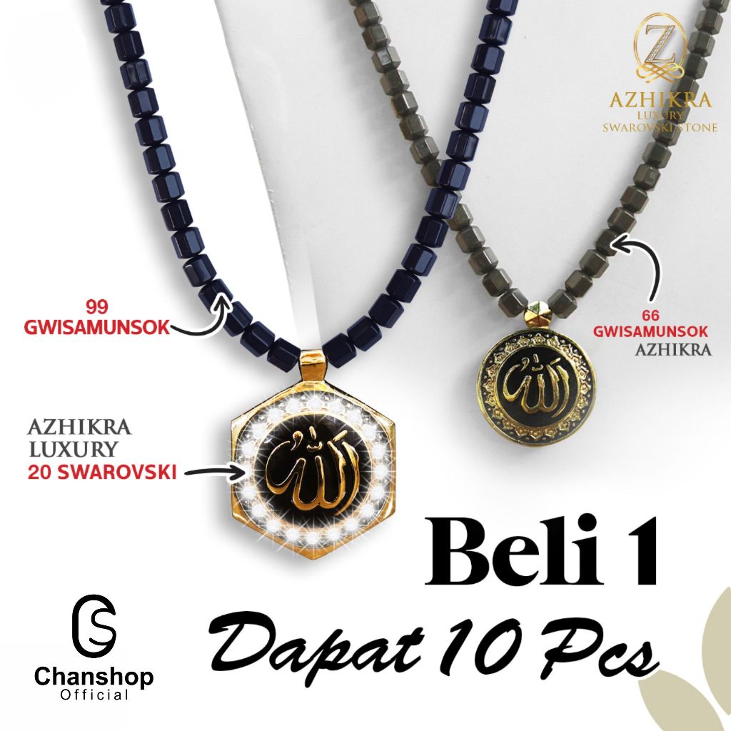 Kalung Kesehatan Azhikra Swarovski Gwisamunsok Original | Kesehatan Azikra | Tasbih Azhikra COD
