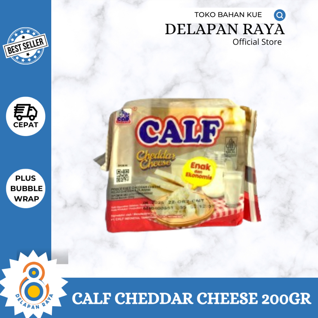 

CALF CHEDDAR CHEESE 200GR KEJU CHEDDAR -8Raya