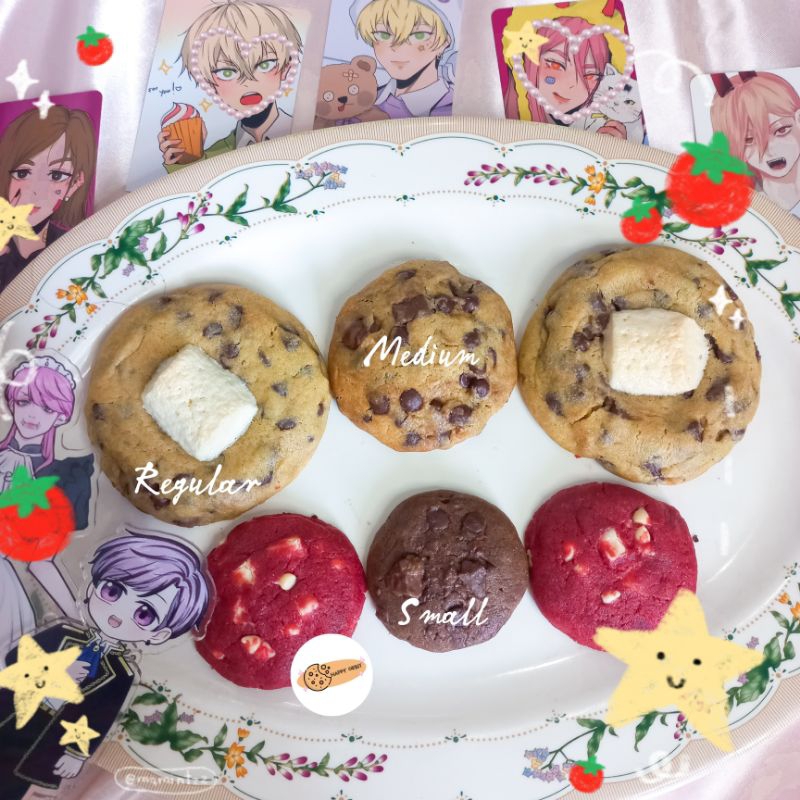 

Small and Regular Soft Cookies | Chocochip & Red Velvet Cookies