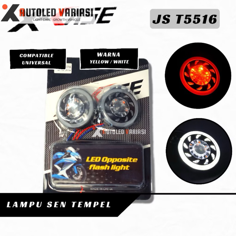 Lampu Sein Tempel Bulat Mata Kucing kedip sein l Lampu Sen Tempel spakbor Nmax/Adv/Vario