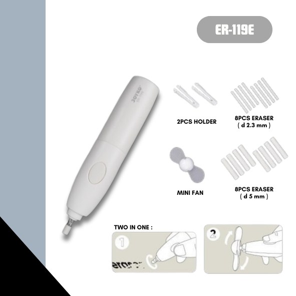 

(PCS)ERASER JOYKO ELECTRIC ER-119E / PENGHAPUS ELECTRIC JOYKO 2in1