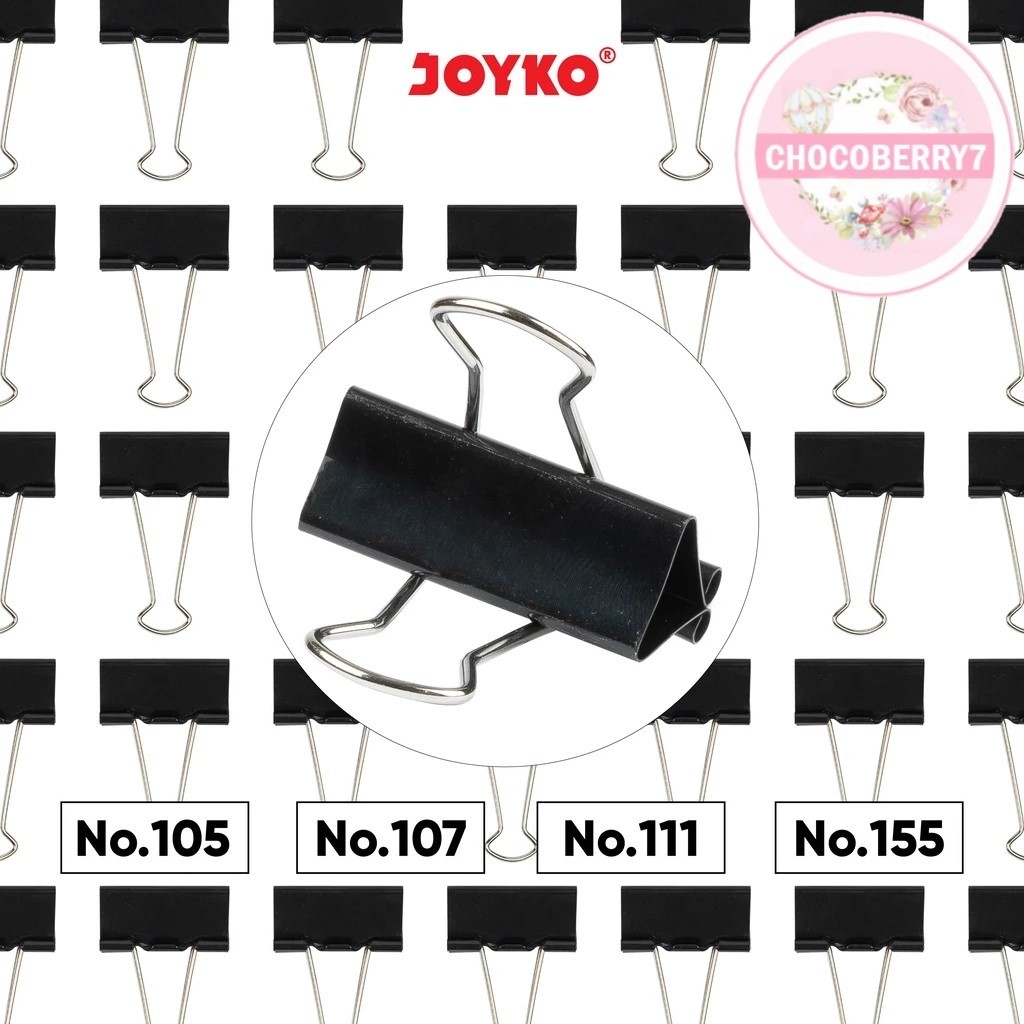 

Binder Clip Klip Penjepit Kertas Joyko Black 105 107 111 155