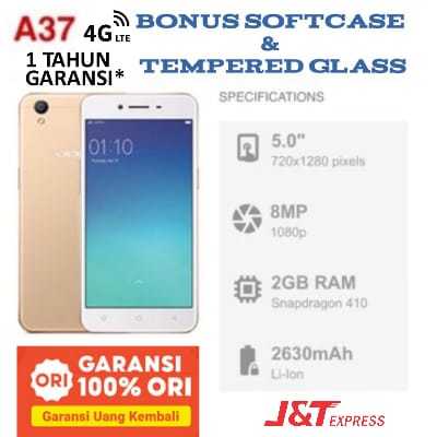 Hp OPPO A37 RAM 3+32GB 4G LTE Garansi 1 Tahun Grosir