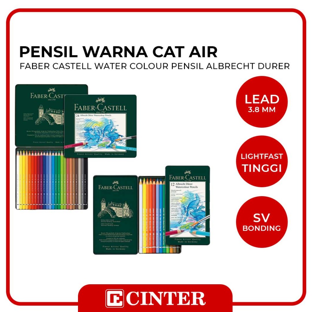

FABER CASTELL - PENSIL WARNA CAT AIR / PENSIL PELUKIS / WATER COLOUR PENSIL ALBRECHT DURER WARNA