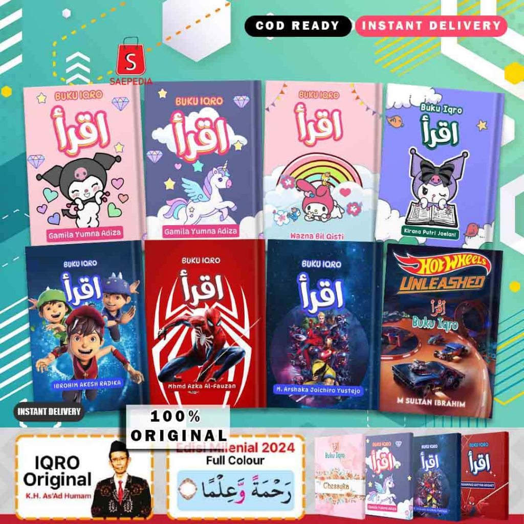 Iqro Custom Tulis Nama Desain Cover Iqro Warna Custom Hard Cover Dan Soft Cover