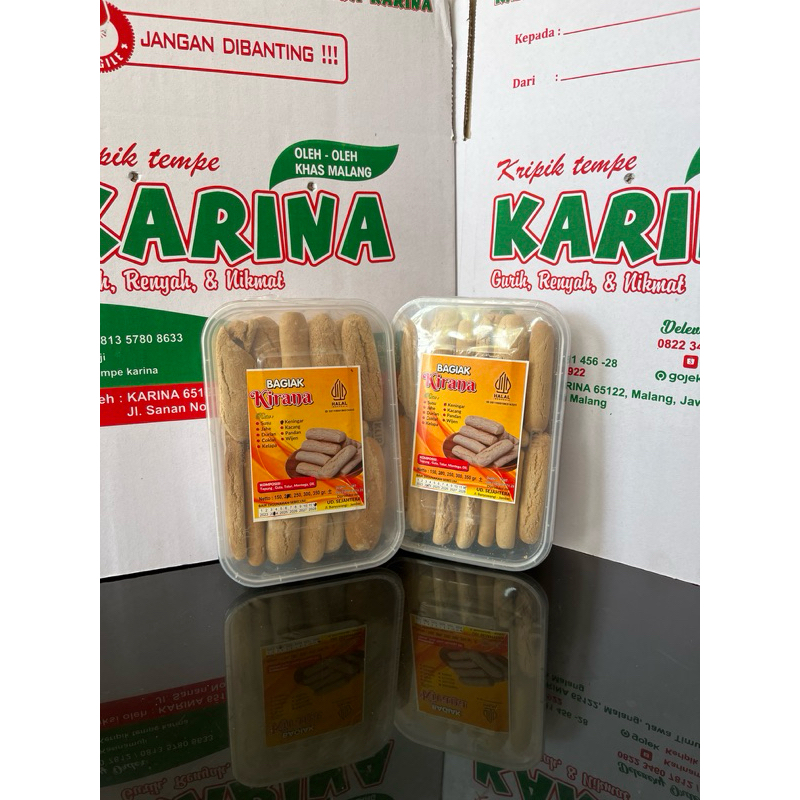 

KUE BAGIAK | oleh oleh khas banyuwangi | Bagiak MERK KIRANA NETTO 250 | oleh oleh khas malang jawa timur
