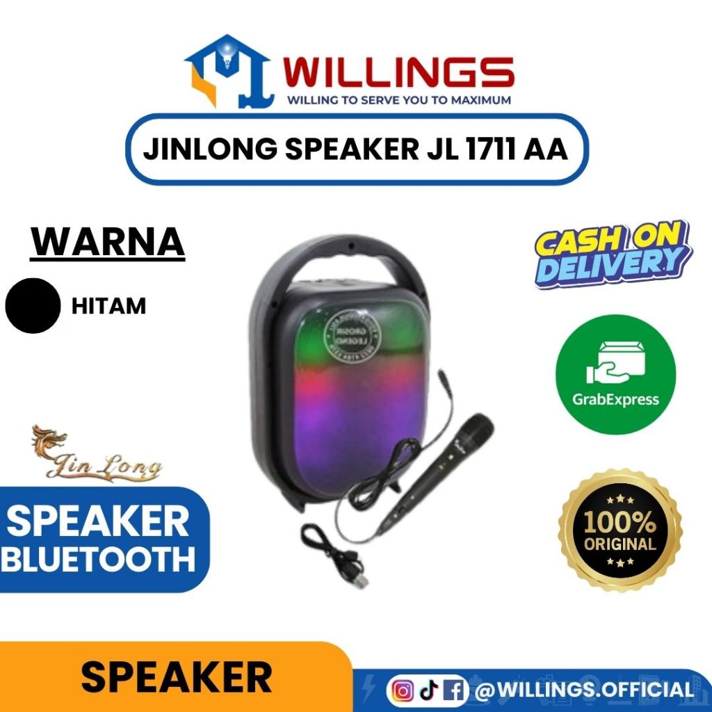 WILLINGS - JINLONG SPEAKER JL 1711 AA WIRELESS BLUETOOTH