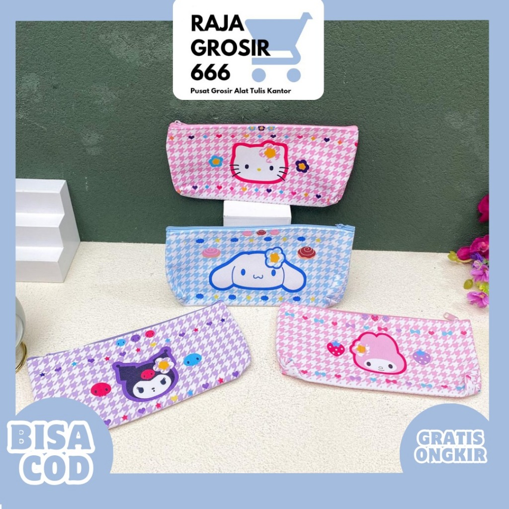 

TEMPAT PENSIL KANVAS MUKA SANRIO V2 KP-1517 PENSIL CASE TEPAK CINAMOROLL KUROMI MELODY ALAT TULIS KANTOR COD SOUVERNIR