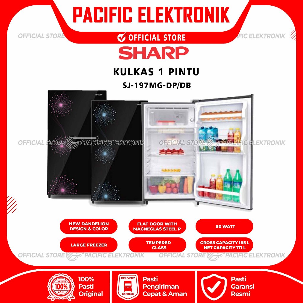 Kulkas Sharp 1 Pintu Tinggi SJ-X197MG / 197MG