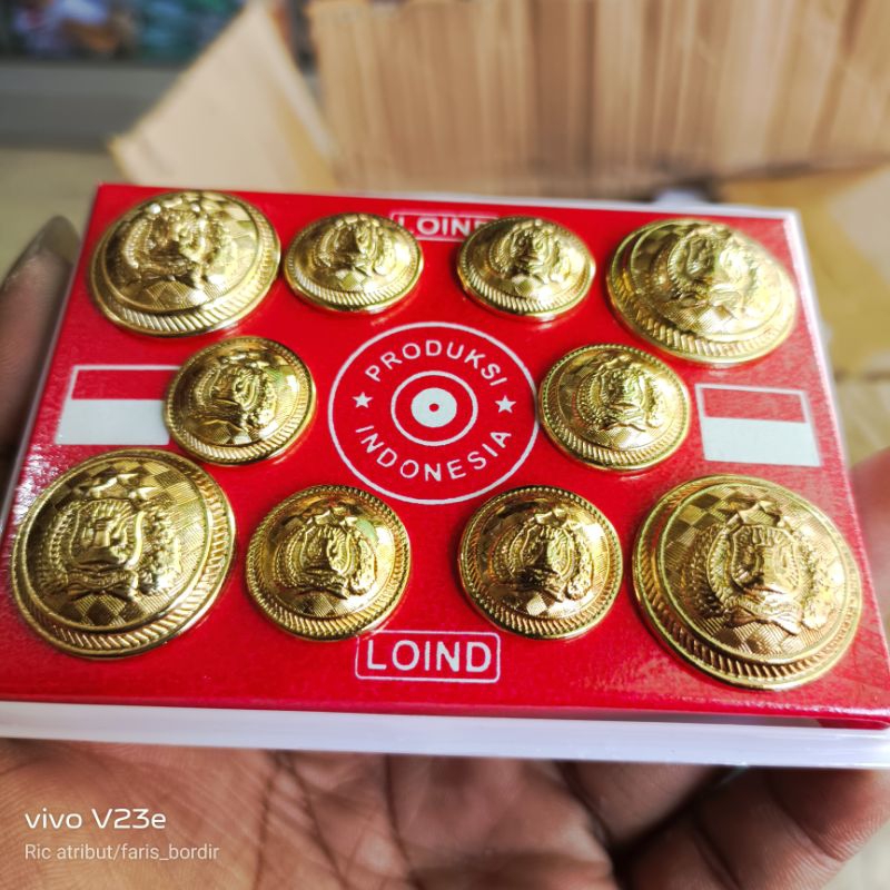 KANCING BAJU PDU POLRI BENNIK KANCING BAJU PDU 4 POLISI