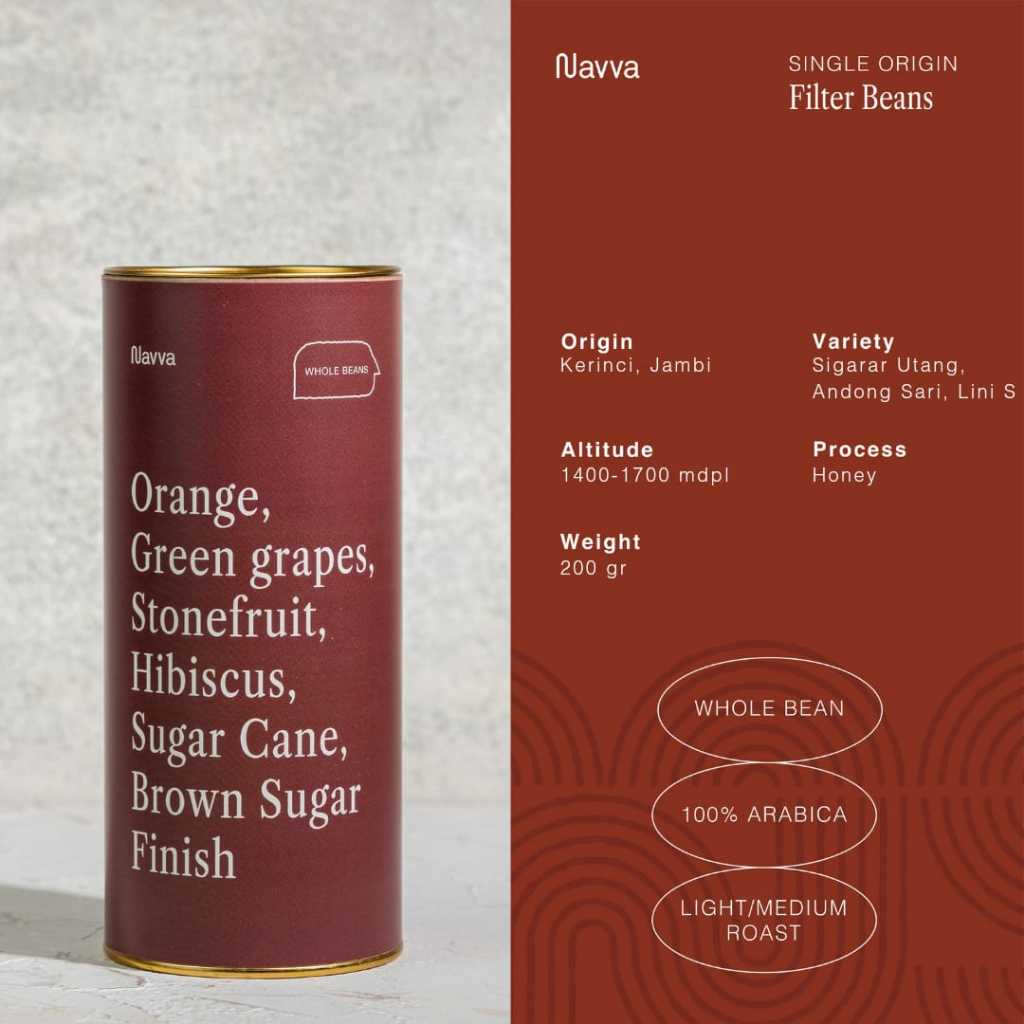 

200 gr Filter Beans Arabica Manual Brew Kerinci Caramella / Biji Kopi Sangrai Arabika V60