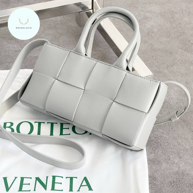 Bottega Veneta Mini East-West Arco Tote Agate Grey