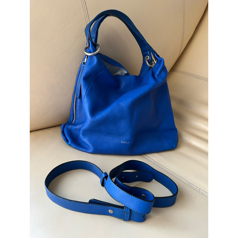 Preloved Blue Furla Shoulder / Sling Bag Authentic