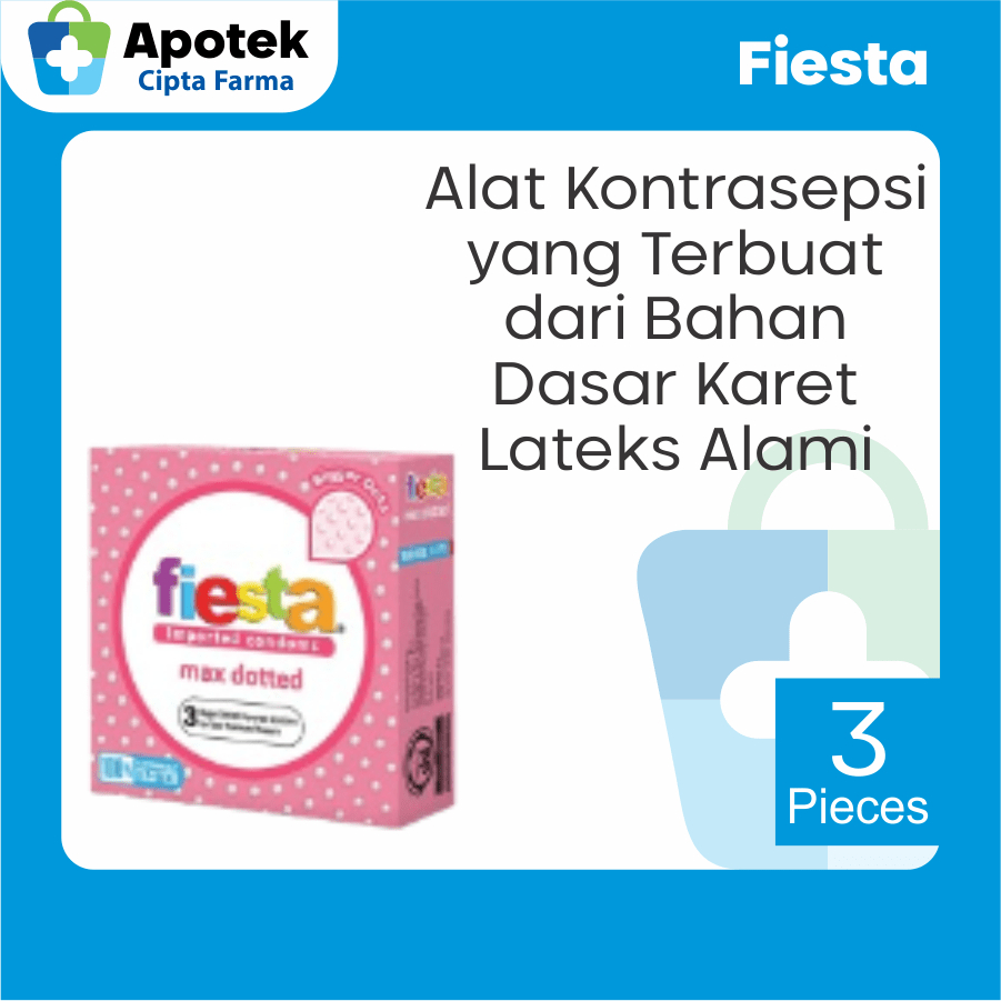 Kondom Fiesta Max Dotted Komdom Condom Fiesta Kondom Latex Alat Kontrasepsi Alat Bantu Sex Pencegaha